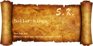 Suller Kinga névjegykártya