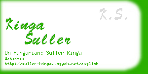 kinga suller business card